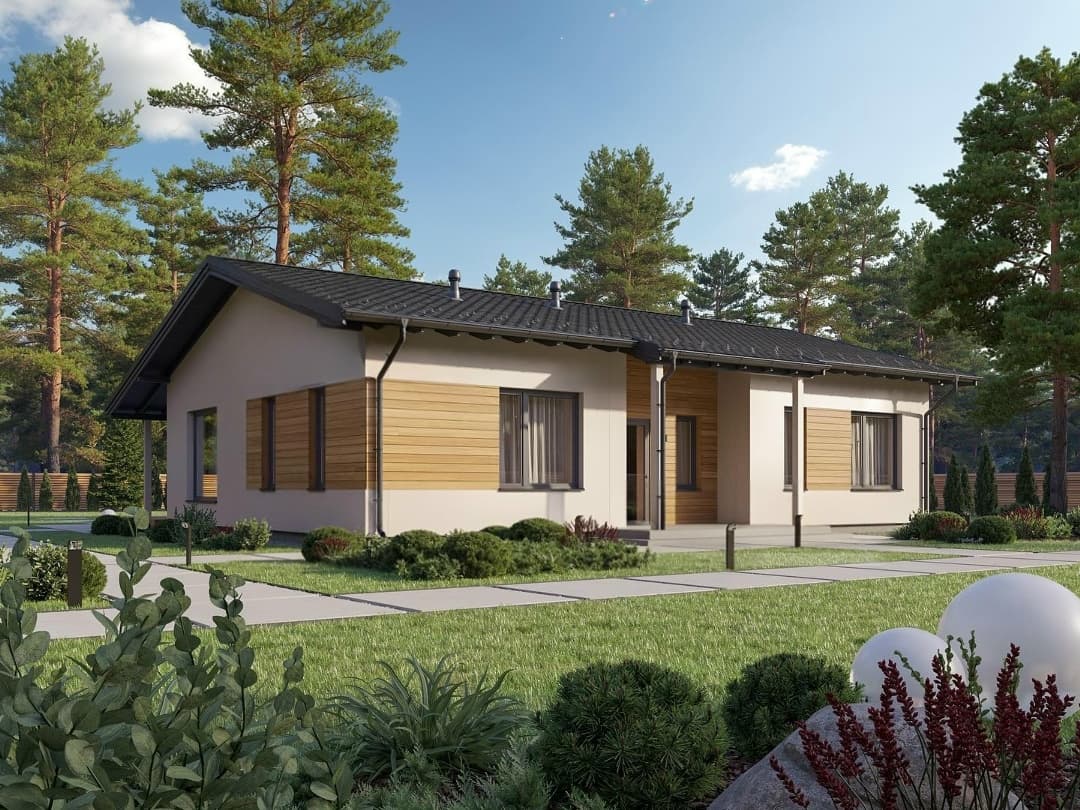 Каркасный дом «Шексна» — 120 м²