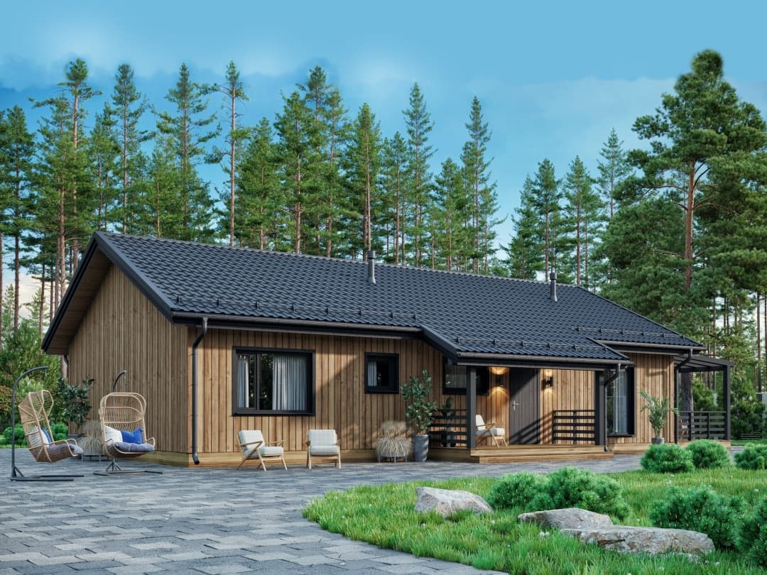 Каркасный дом «Ладога» — 167 м²