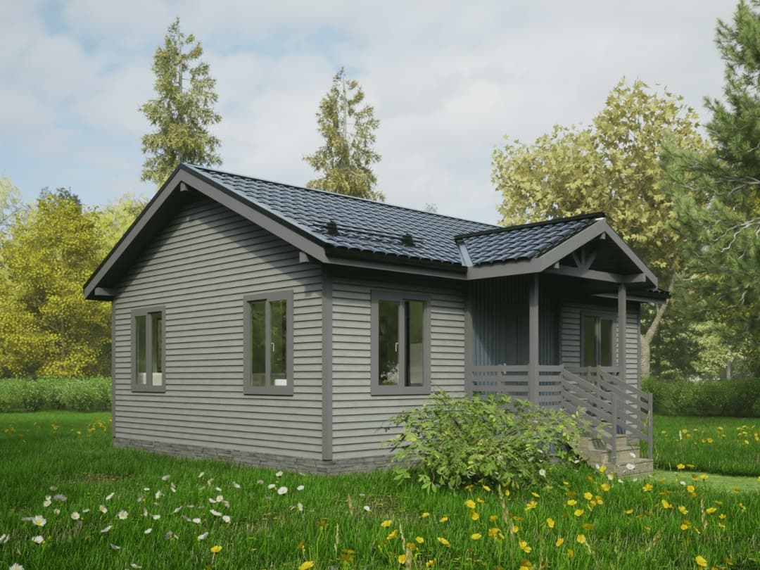 Каркасный дом «Сухона» — 67 м²
