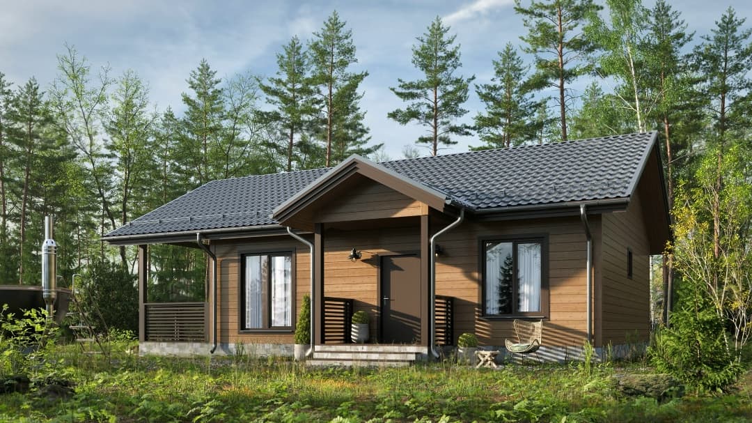 Каркасный дом «Молога» — 73 м²
