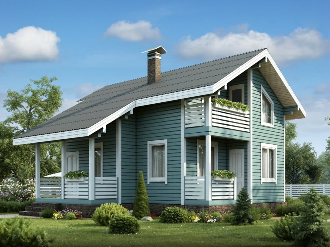 Дом из бруса «Устюжна» — 128 м²